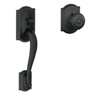 Schlage Camelot Entry Door Handleset - FE285 CAM GEO CAM
