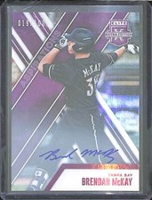 2017 Panini Elite Extra Edition Purple Aspirations Autograph #4 Brendan McKay