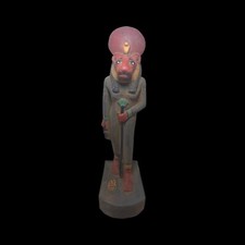 RARE ANTIQUE ANCIENT EGYPTIAN God Sekhmet Statue Heavy Stone Magic Hieroglyphic