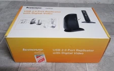 NEW OPEN BOX Lenovo USB 2.0 Port Replicator w/Digital Video 0A33942 888011393