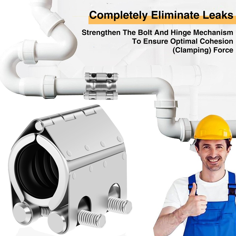Pipe Repair Clamp 304 Stainless Steel Pipe Leak Sealer Premium Leak