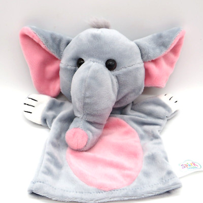 Hand Puppet Gray Elephant Spark Create Imagine Toy Plush 8''