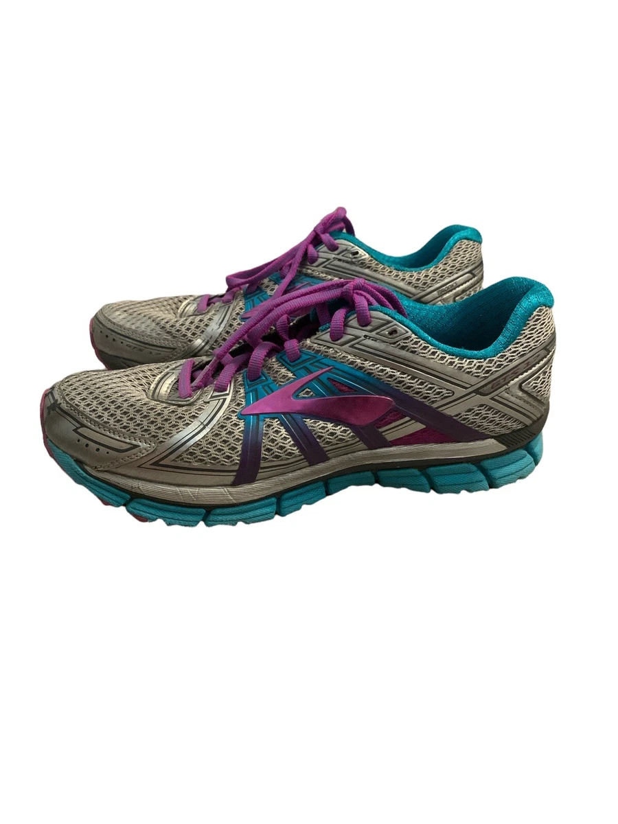 Brooks Adrenaline GTS 17 Silver Purple Women s Running Shoe 1202311B055 Size 10