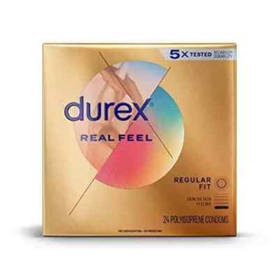 Durex Non Latex Durex Avanti Bare Real Feel Lubricated Condoms 24ct,  Exp 03/26+