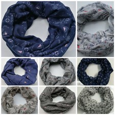  Schlauchschal Maritim Rundschal Tuch Sommer Schal Marine  Anker Halstuch Loop