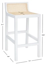 Safavieh SAITO LOWBACK CANE CNTR STOOL, Reduced Price 2172748355 BST9500B