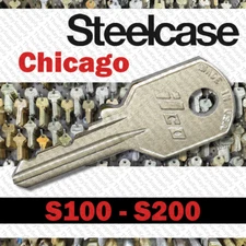 Steelcase Chicago Replacement Key Cut to Your Code S100 - S200