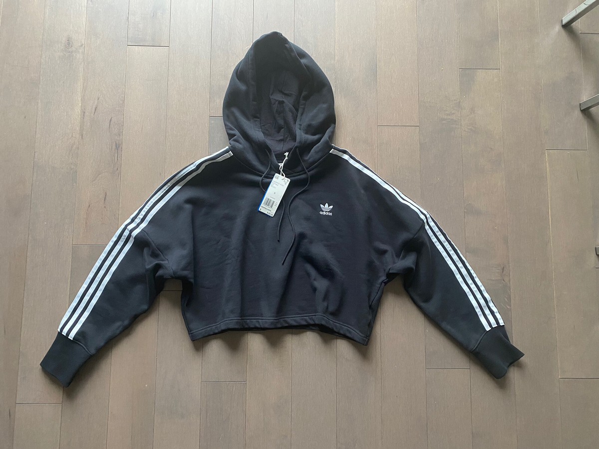 adidas adicolor classics adidas black crop hoodie