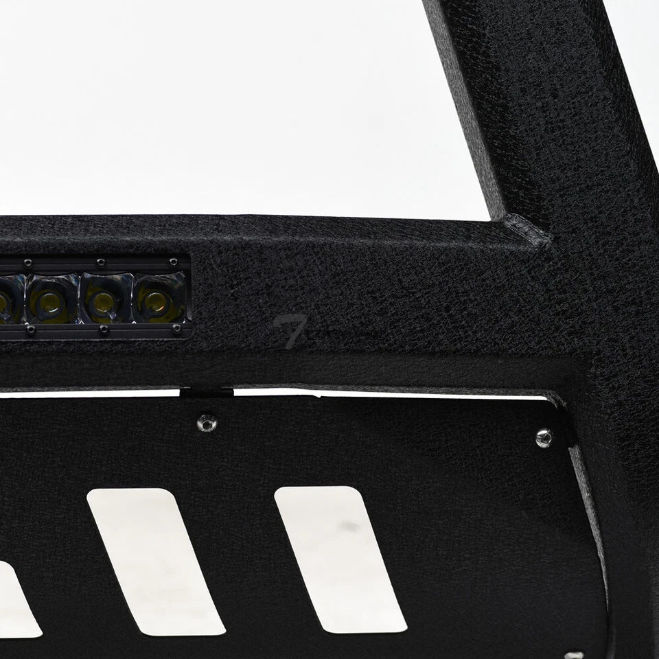 Topline For 2002-2009 Dodge Ram AVT Aluminum LED Bull Bar Guard - Textured Black Foto 4 de 4