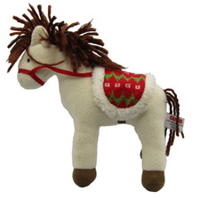 Gund A Very Vintage Christmas Winter Horse Holiday Plush Beige 10  BX1