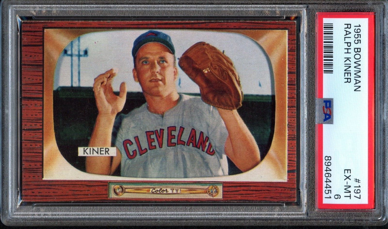 BB - 1955 Bowman - #197 - Ralph Kiner - PSA 6 - EX-MT