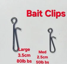Sea Fishing Quick Change Lead/Bait Snap Rig Clips  2.5cm 3.5cm Weight Link