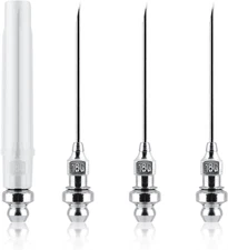 4 Small Bearing Grease Injector Needles, Removable Grease Gun Needle Tip, Portab