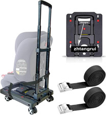 Car Seat Dolly for Airport - Carseat Roller Cart Wheels for Airplane - Car Seat