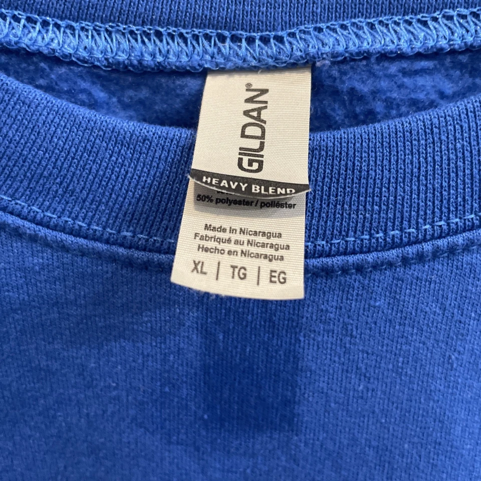 University Of Tulsa Golden Hurricane Champion Blue Christmas Sweatshirt XL VTG - Image 3 of 4