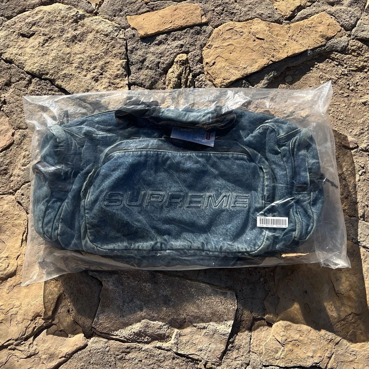 Supreme Denim Duffle Bag Washed Indigo | eBay