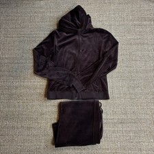 Y2K Velour Track Suit Chocolate Brown