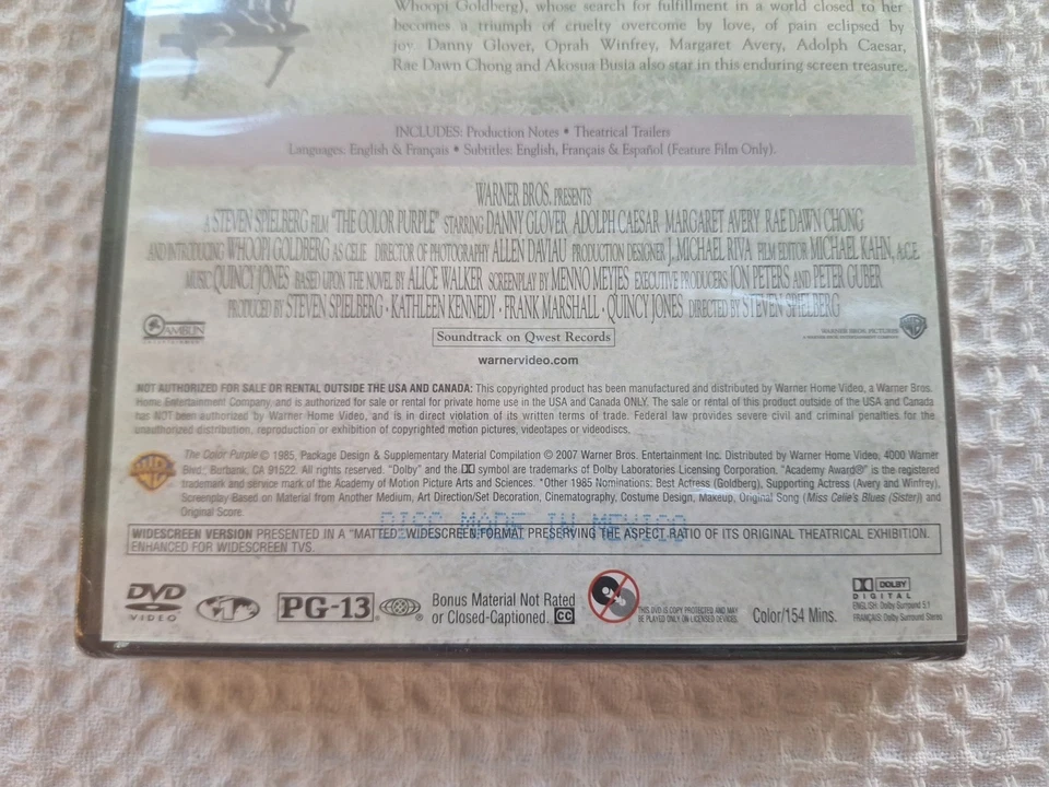The Color Purple (DVD 2007, W/S) Oprah Winfrey NEW Sealed Free Shipping  !!! Foto 4 de 4