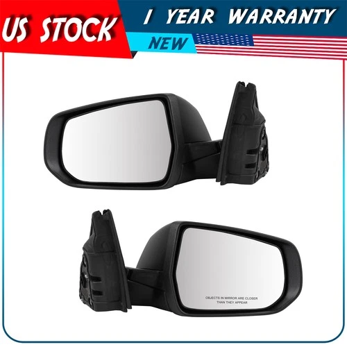 Mirrors Left and Right Side Textured Black For 2016-2021 Chevrolet Malibu L|LS