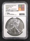 2016-W 1 oz .999 Silver Eagle Burnished NGC MS 69 Lettered Edge 7988