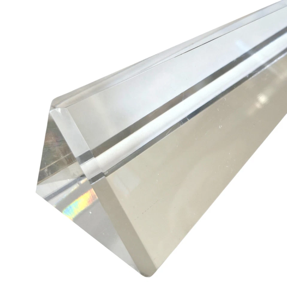 Moderna decoración de mesa de obelisco de cristal de cristal - estatuilla de prisma de 11,5" de alto Foto 4 de 4