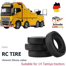 4 Stück Reifen für Tamiya 1/14 ferngesteuerte Traktoranhänger/LKW-Räder