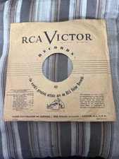 #163 RCA VICTOR Record Sleeve Only 78 Rpm 10 Inch NIPPER DOG black lines (AS IS)