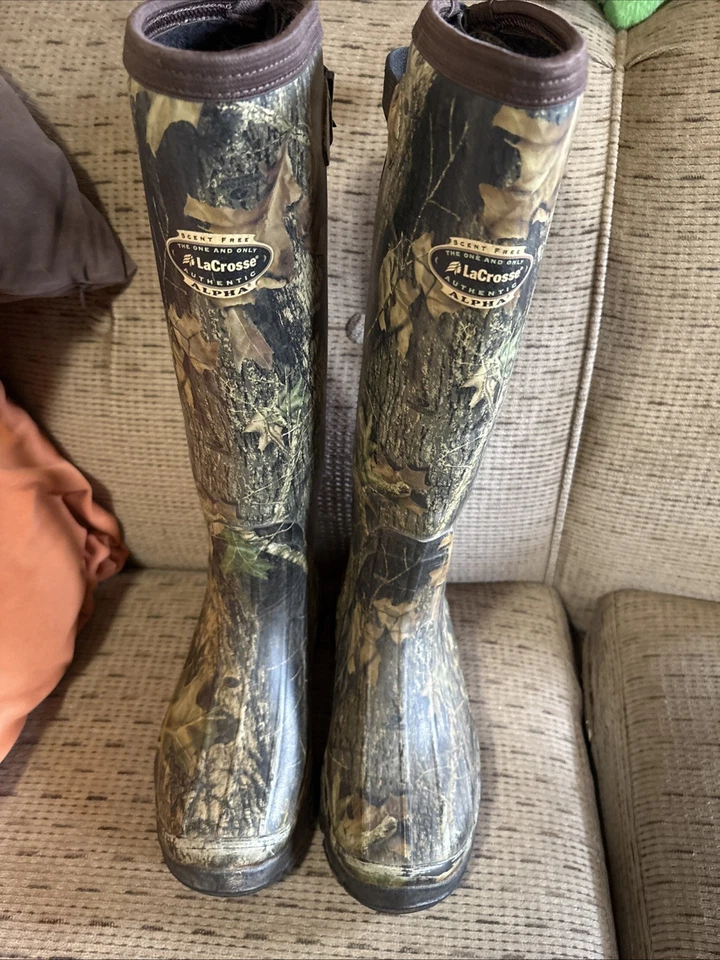 LaCrosse Men’s Sz 7 Women’s 9 Camo Hunting 18” Boots Alpha Waterproof Neoprene - Image 2 of 4