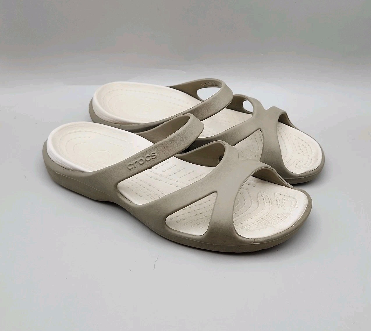 Crocs Women’s Size 7 Meleen Twist Slip On Comfort Sandals Brown