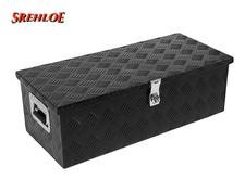 30 Inch Black Aluminum Pickup Truck Trunk Bed Tool Box Trailer Storage Lock