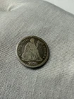 1876 CC Liberty Seated Dime 90% Silver Scarce Carson City Mint 10c Coin Ten Cent