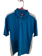 Champions Tour  Polo Shirt Mens Large/  Teal Blue And Grey   Golfing/ Outdoor