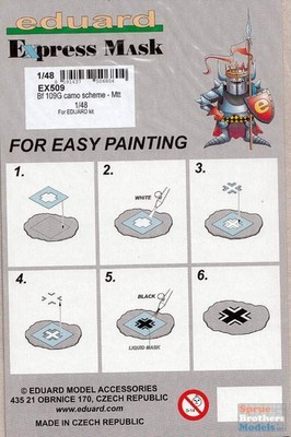 EDUEX509 1:48 Eduard Mask - Bf 109G Camo Scheme Mtt (EDU kit)