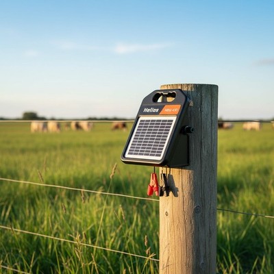 High-Efficiency 20-Miles Solar Electric Fence Energizer - 0.4J Output Energy