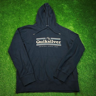 Quicksilver Holdie Herren Medium Marineblau Grafikdruck Logo Outdoor Pullover