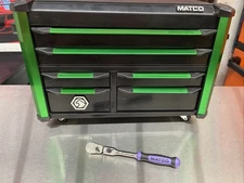 NEW! Matco Tools AFR68LFP 1/4” Locking Flex Head Ratchet 7-3/4” Purple WW