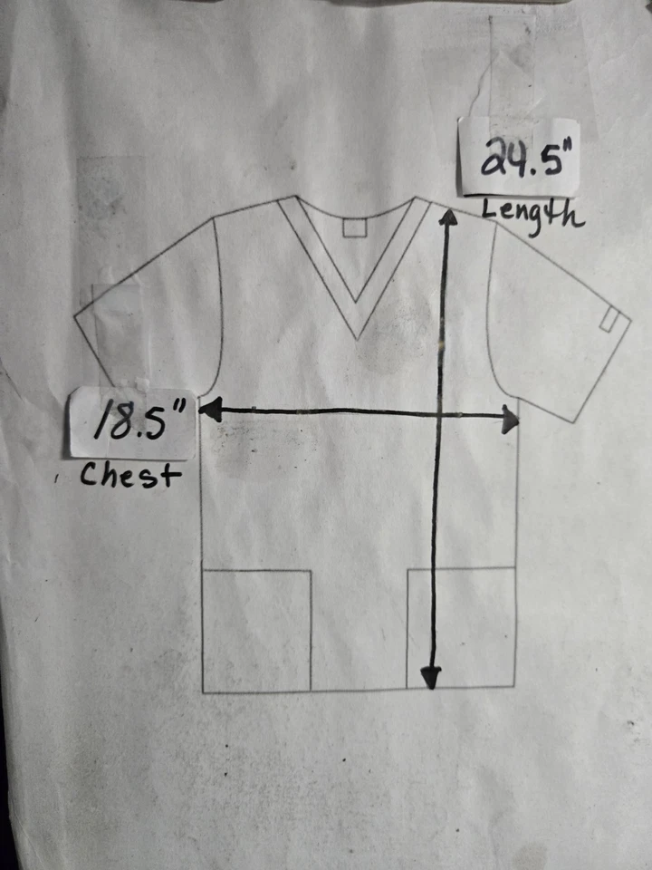 Grey's Anatomy Scrub Top Size-XS-Teal/Carribean Blue V-Neck-Chest 18.5" L 24.5" - Image 4 of 4