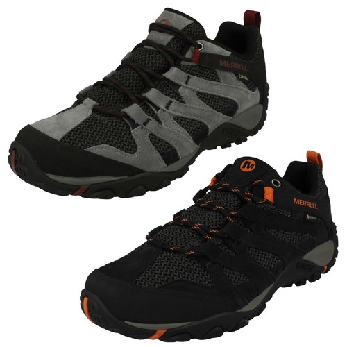 Herren Merrell Gore-Tex Sneaker Alverstone GTX Schwarz Castlerock (Grau) - Afbeelding 1 van 19