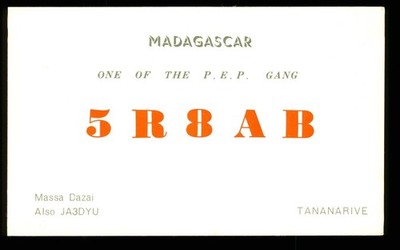 QSL Radio Card 5R8AB Massa Dazai 1970 Madagascar - J356