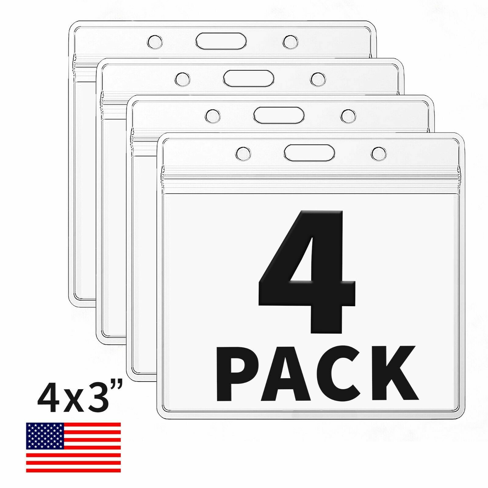 4 Pack WATERPROOF CDC Vaccination Card Holder Record 4 x 3 Protector vaccine new