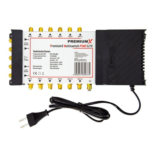 PremiumX PXMS 5/16 Sat Multischalter für 16 Teilnehmer - Bild 1 von 1