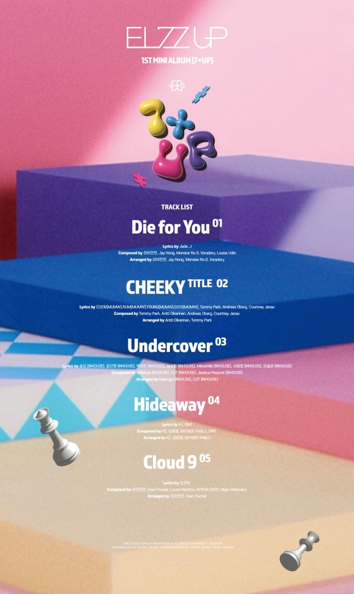 EL7Z UP 1st Mini Album [7+UP] CD+80p P.Book+Postcard+3ea P.Card+