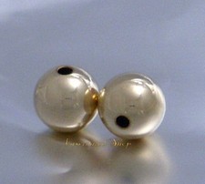 14K Gold Filled 5mm Seamless Smooth Round Spacer Beads Finding USA 10pcs.