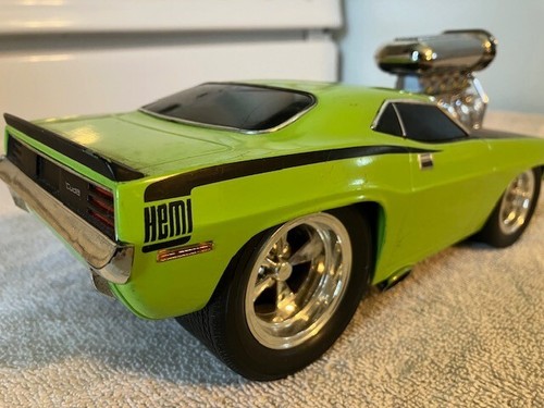 Vintage 1/18 Muscle Machines 1970 Cuda Blown Green Barracuda Funline - Picture 5 of 9