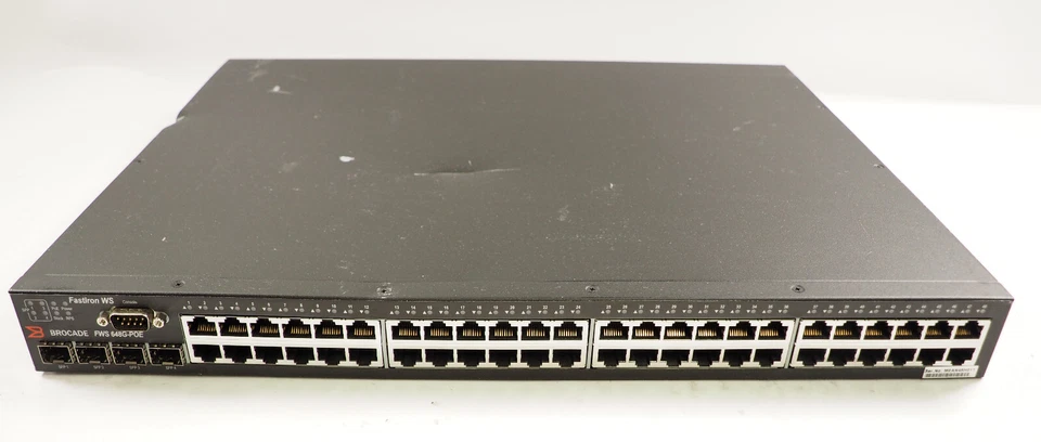 BROCADE FastIron WS FWS648G-POE 80-1003148-03 48-Port Gigabit Switch - Image 3 of 4