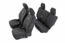 Rough Country Neo Seat Cover F NeoR Combo BLK [13-18 for Wrangler JK Unlimited]