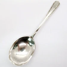 STERLING SILVER INTERNATIONAL MOONGLOW 8-3/8'' SOLID BERRY/CASSEROLE SPOON "D"