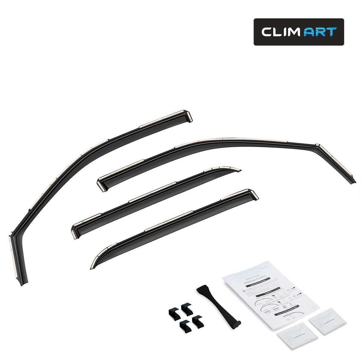 Aazon.co: In-Channel Rain Guards For Dodge RA 1500 2019-2024 Crew - Foto 9