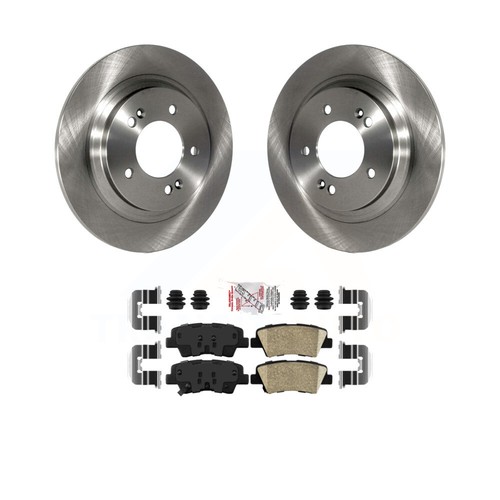 Rear Disc Brake Rotors And Ceramic Pad Kit For Kia Optima Hyundai