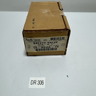 New Apollo Valves Safety Valve 19-KEDA-75 3/4'' X 1'' 75psi Warranty  